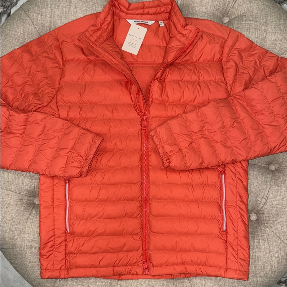 Peter Millar Vibrant Orange Puffer Jacket